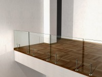 Балконные стеклянные перила из самонесущего стекла триплекс